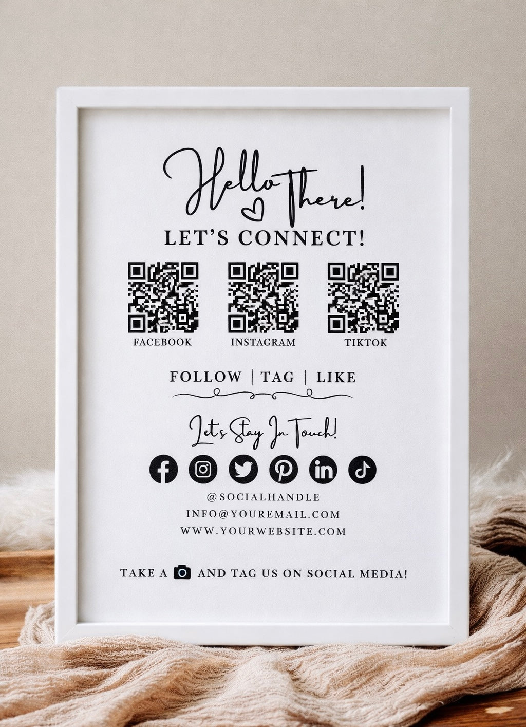 Let's connect -tablou sau flyere-