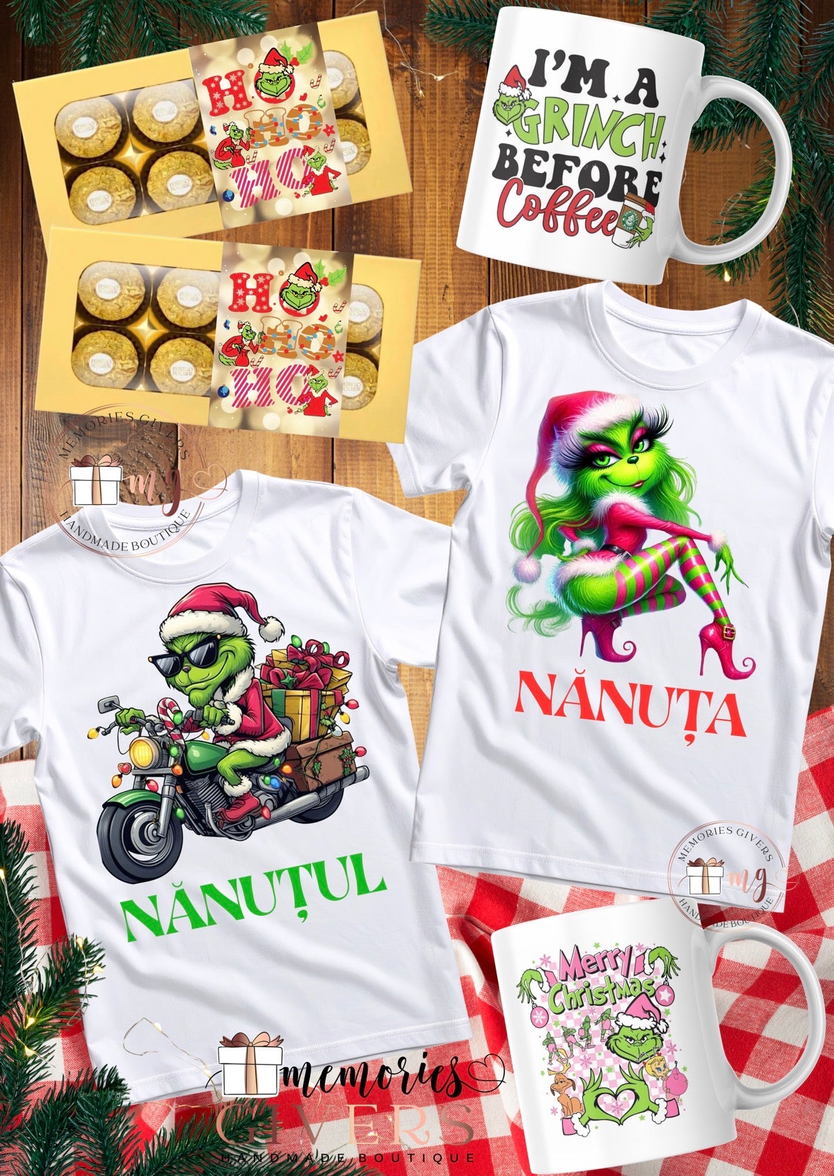 Set cu tricou, ciocolată și cană