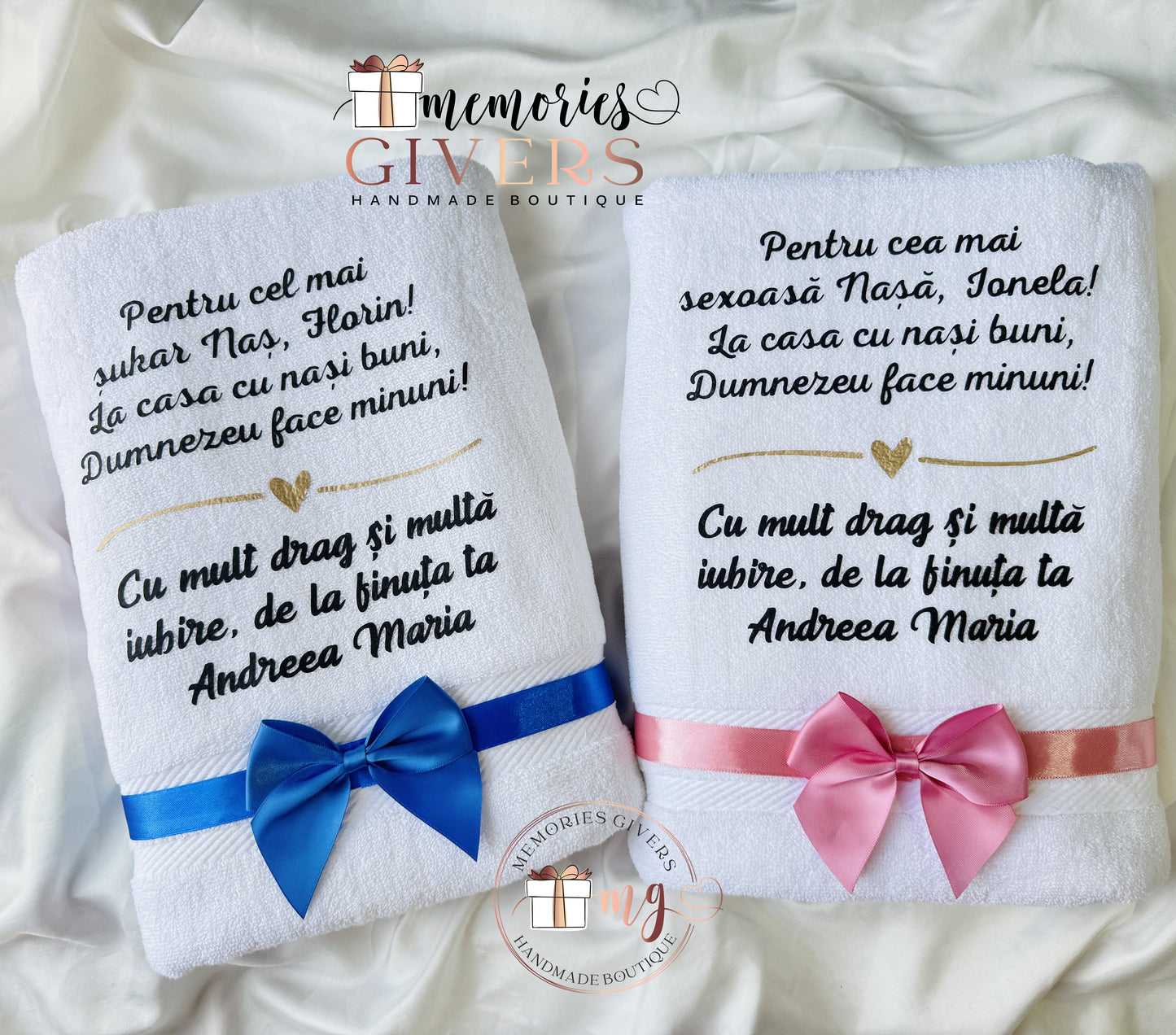 Prosoape de baie personalizate cu vinyl 70x130cm