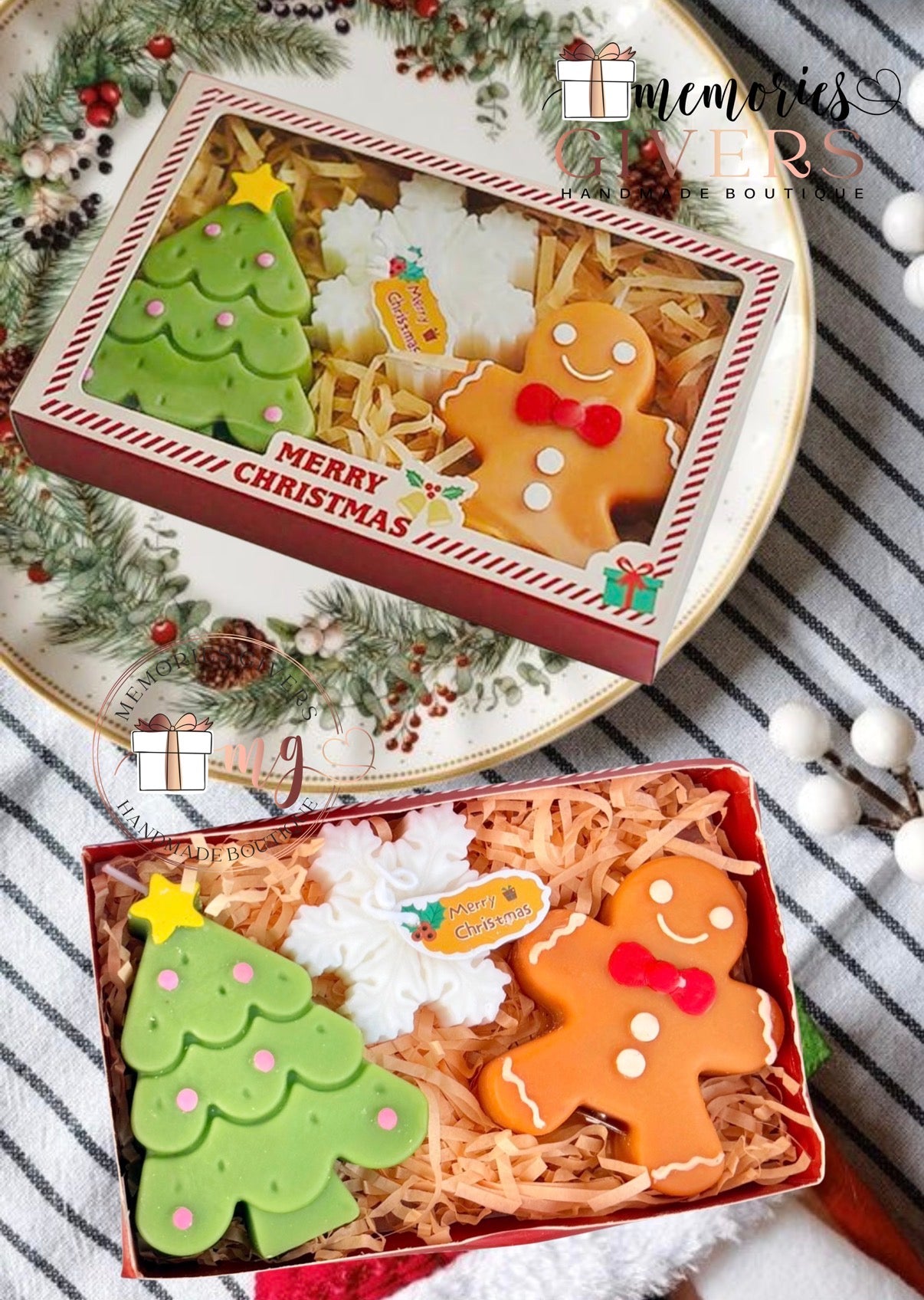 Cutie cu 3 lumânări mici