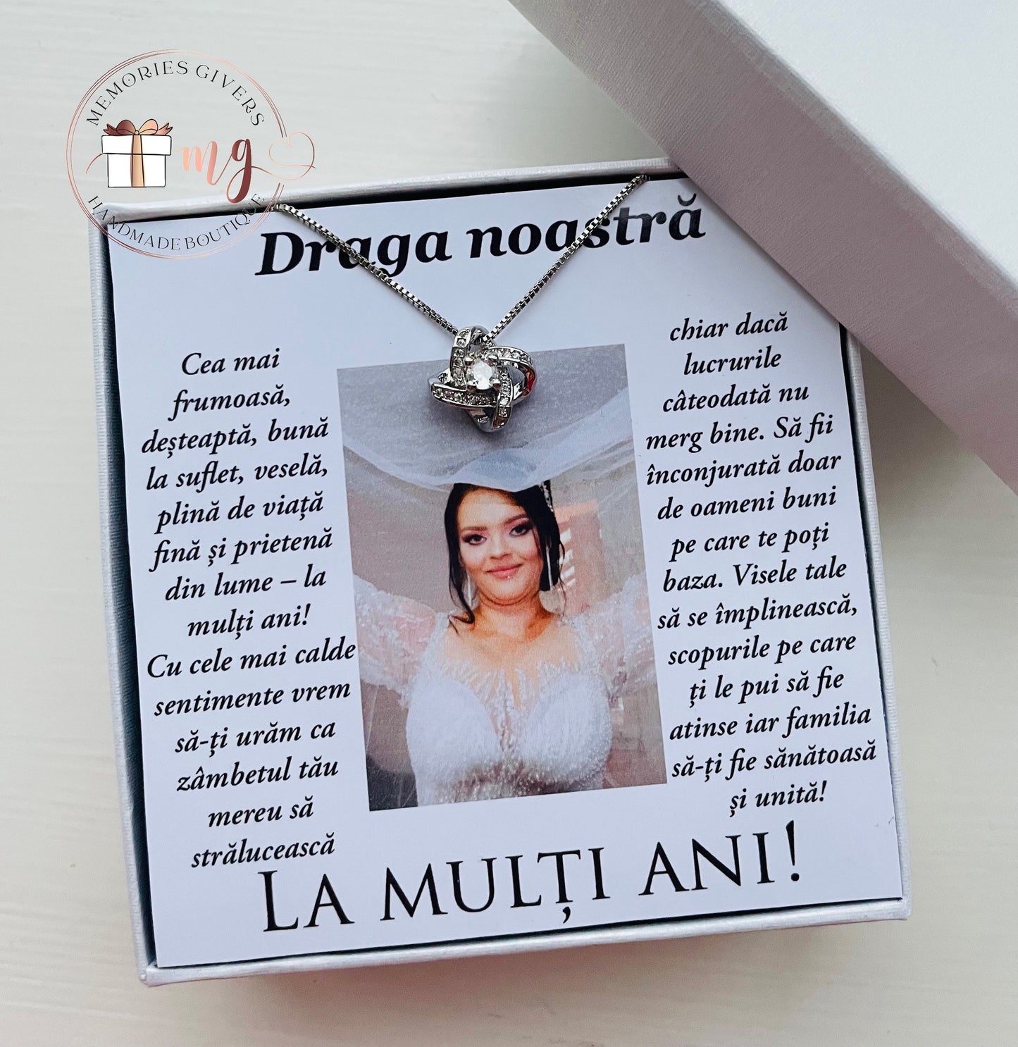 Lanț din argint însoțit de mesaj