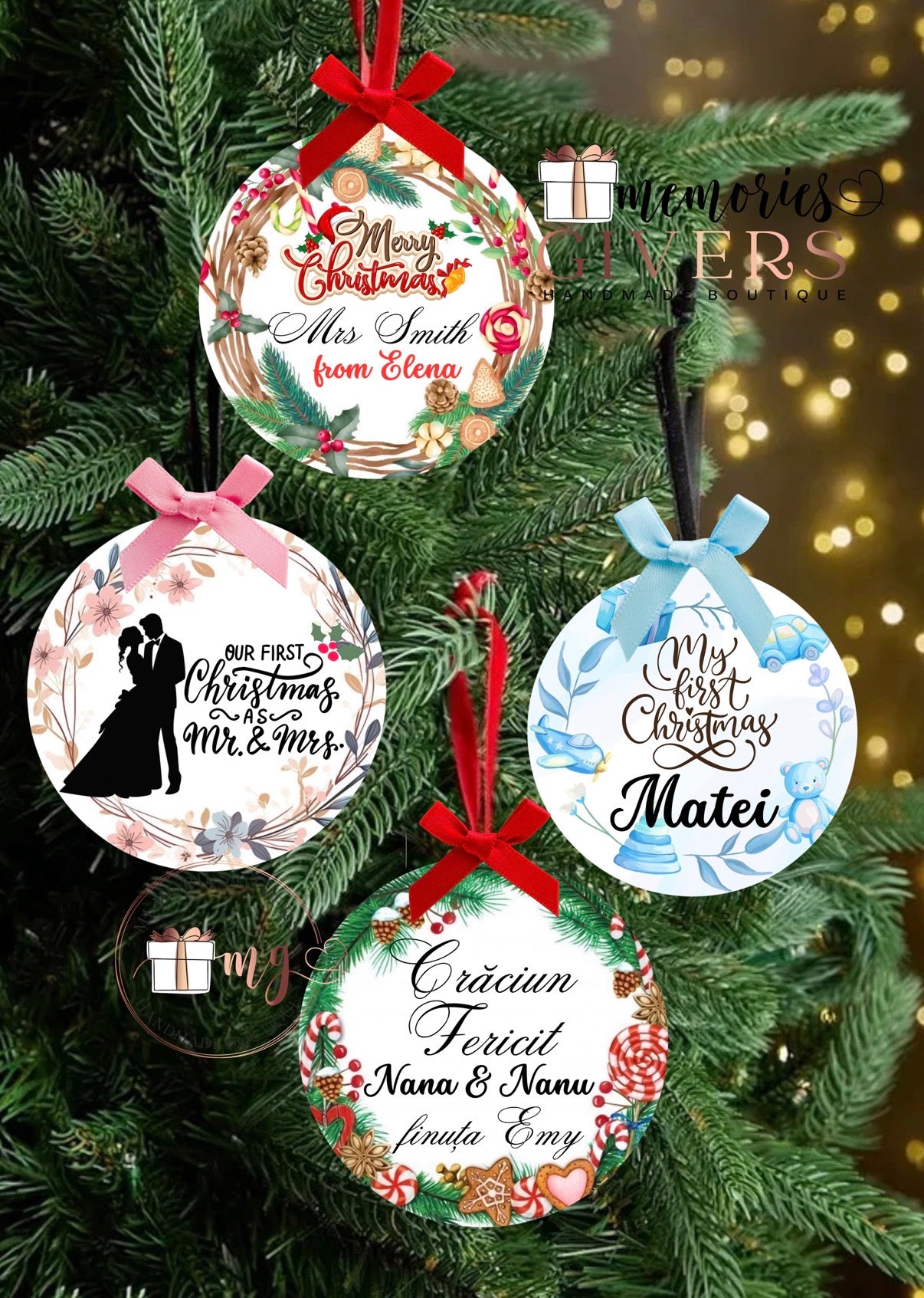 Globuleț plat din acryl - 7.6cm