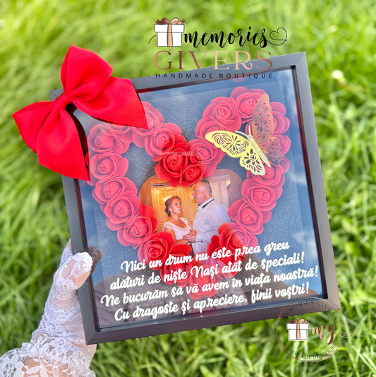 Tablou cu trandafiri cu sau fără sticlă