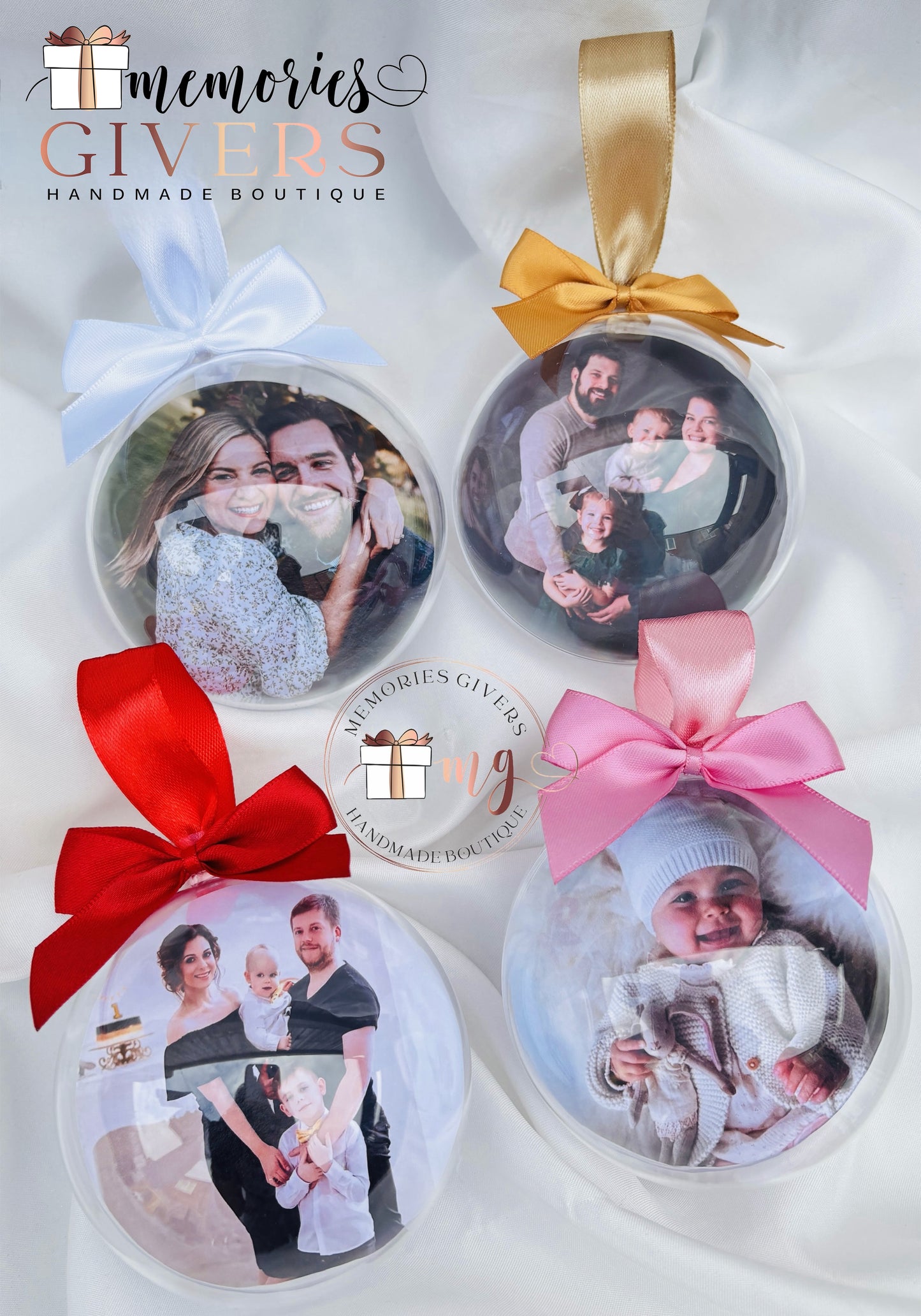 Glob transparent 8cm personalizat cu poză și/sau mesaj