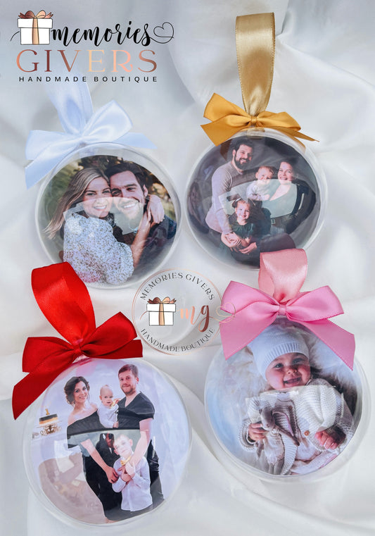 Glob transparent 8cm personalizat cu poză și/sau mesaj