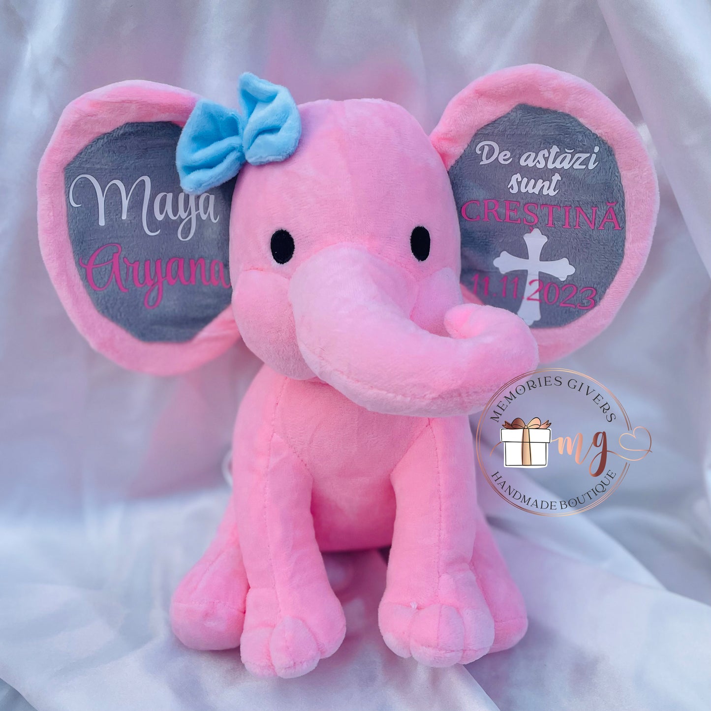 Elefant de plush personalizat