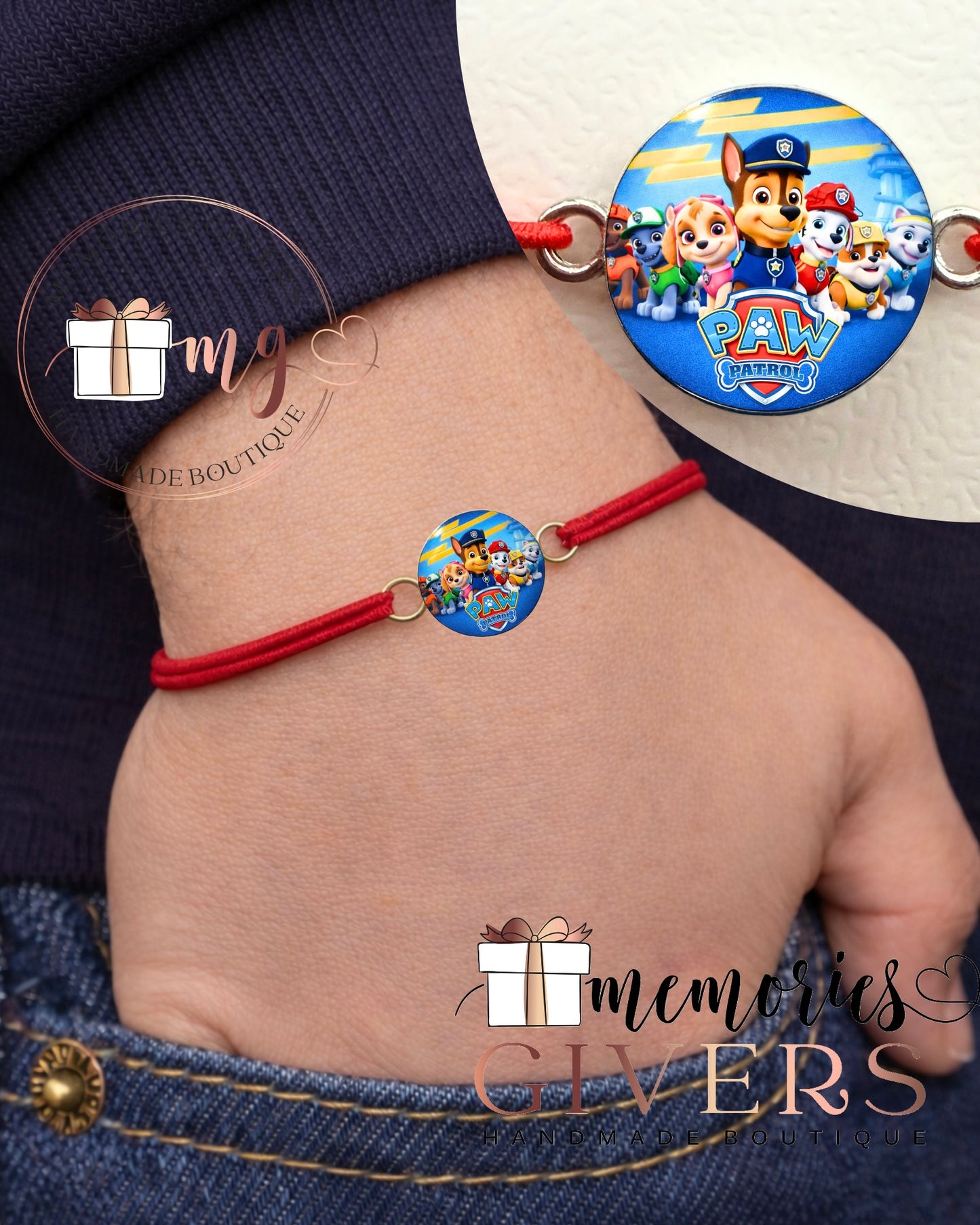 Brățară elastică ajustabilă pentru băiat - PAW  PATROL