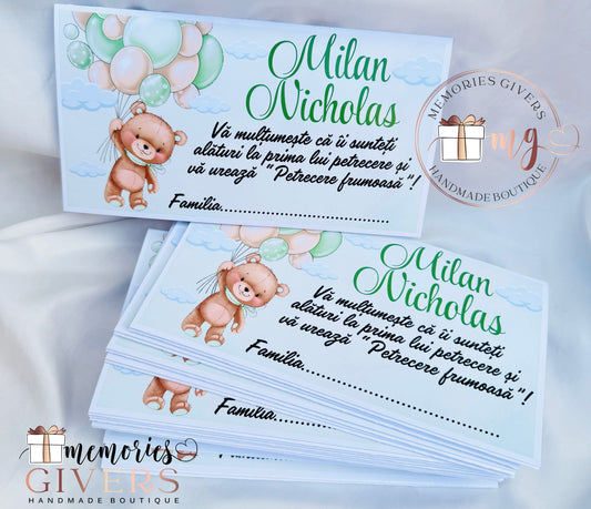 Plic pentru bani BĂIAT cu sau fără cutie pentru dar