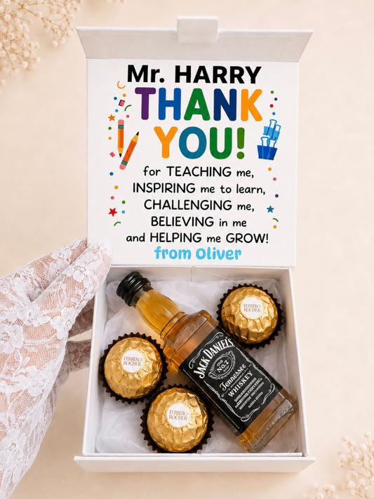 Cutiuță cu mini Jack și 3 bomboane Fererro Rocher
