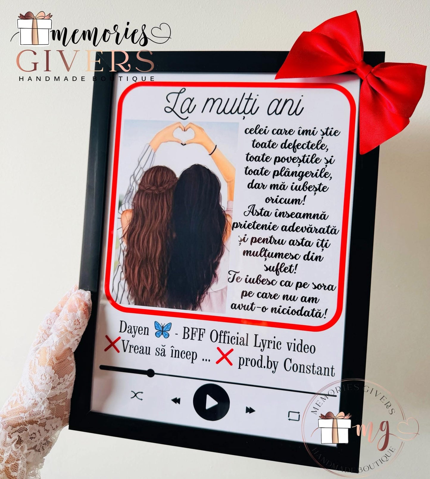 Tablou A4 cu melodie cu sau fără sticlă (video real după poză)