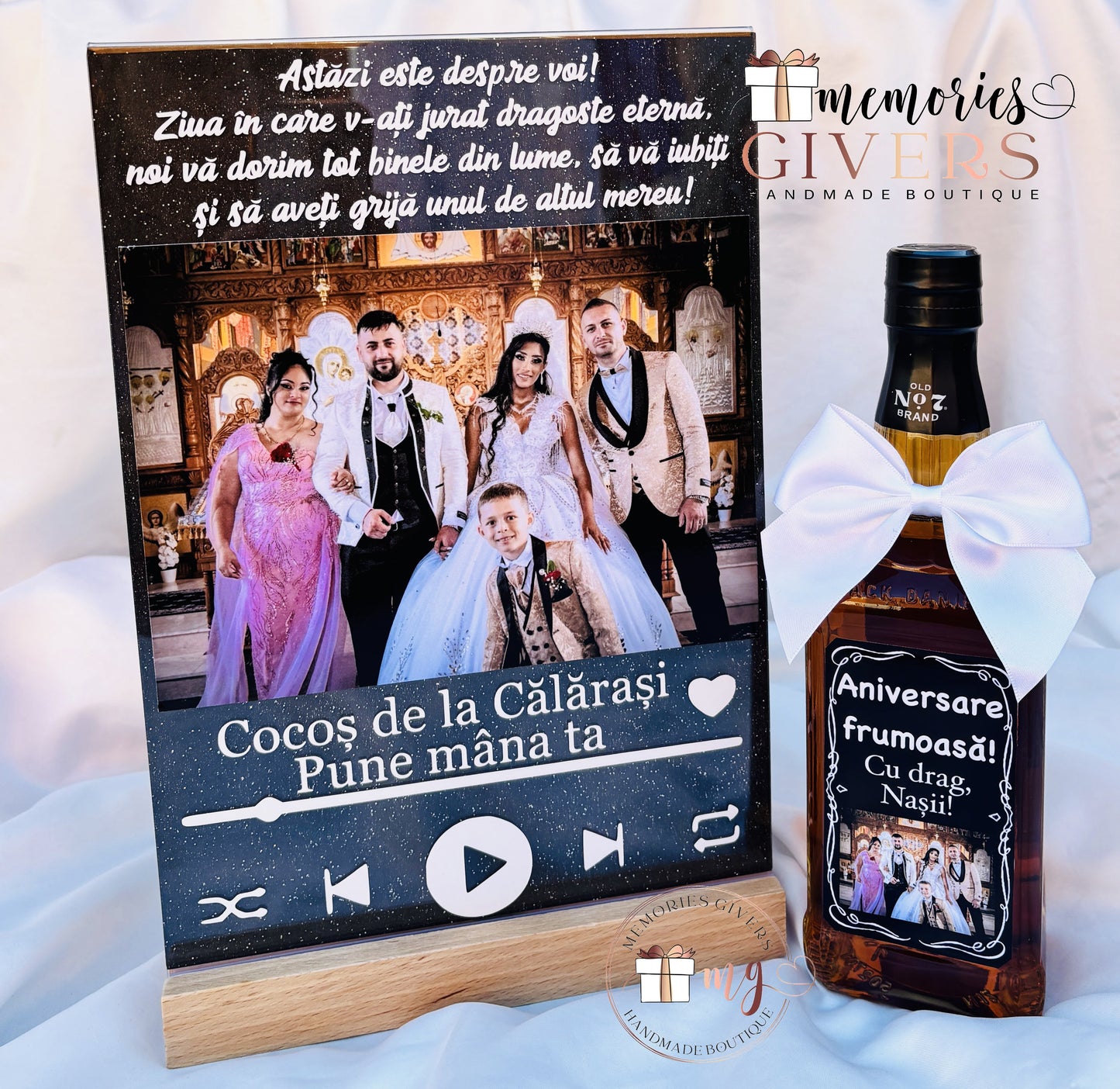 Placă acrilică/tablou A4 cu melodie cu sau fără sticlă