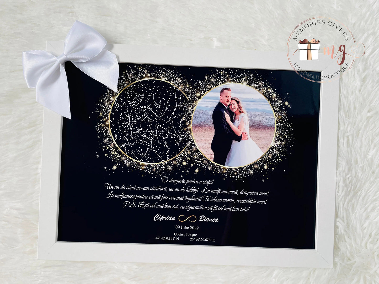 Tabloul A4 cu harta stelelor