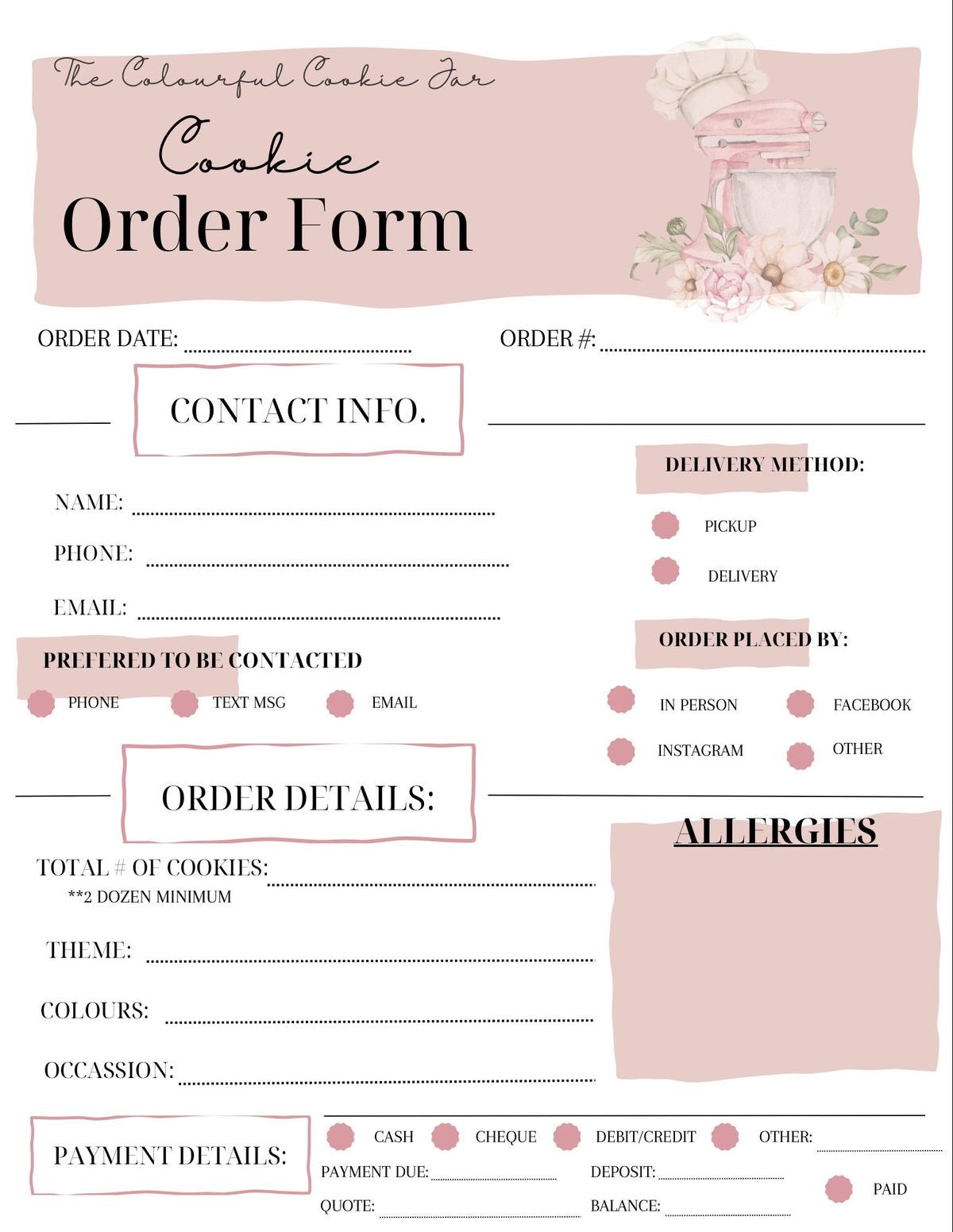 Order Form A4